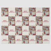 Classic Santa - Controleer het twee keer Holiday W Tissuepapier (Voorkant)