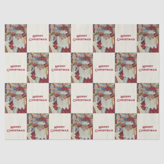 Classic Santa - Controleer het twee keer Holiday W Tissuepapier (Voorkant)