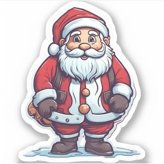 Classic Santa digitale stickers (Voorkant)