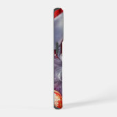 Classic Santa met cadeau & ornamenten iPhone Hoesje (Rechterkant)