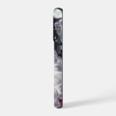 Classic Santa met cadeau & ornamenten iPhone Hoesje (Linkerkant)