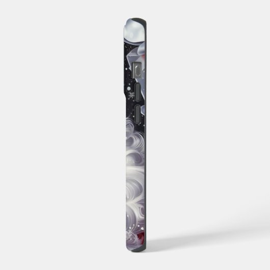 Classic Santa met cadeau & ornamenten iPhone Hoesje (Linkerkant)