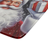 Classic Santa met cadeau & ornamenten Snijplank (Hoek)