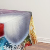 Classic Santa met cadeau & ornamenten Tafelkleed (Voorbeeld)
