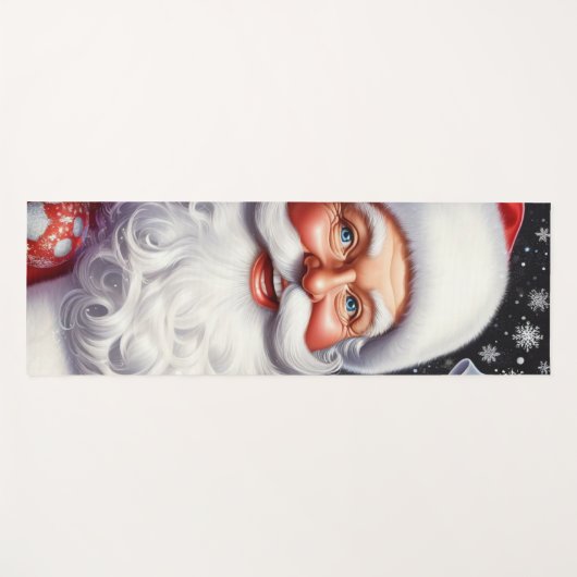 Classic Santa met cadeau & ornamenten Yogamat (Voorkant (horizontaal))