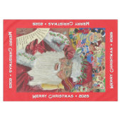 Classic Santa - Rood Kerst Tafelkleed (Voorkant (Horizontaal))