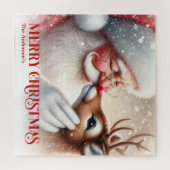 Classic Santa Rudolph Custom Christmas Puzzle Kids Legpuzzel (Horizontaal)