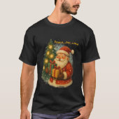 Classic Santa Under the Tree Christmas T-shirt (Voorkant)