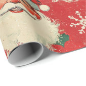 Classic Santa's Welcome II Cadeaupapier (Rol Hoek)