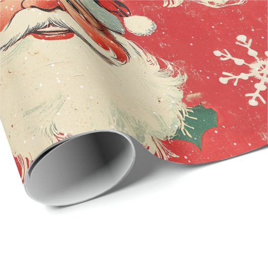 Classic Santa's Welcome II Cadeaupapier (Rol Hoek)