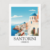 Classic Santorini Travel Artwork -  Grieks Briefkaart (Voorkant)