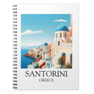 Classic Santorini Travel Artwork - Grieks Notitieboek