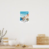 Classic Santorini Travel Artwork -  Grieks Poster (Keuken)