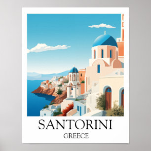 Classic Santorini Travel Artwork -  Grieks Poster