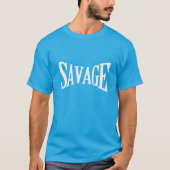 Classic SAVAGE Bold White Print Mannen T-shirt (Voorkant)