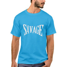 Classic SAVAGE Bold White Print Mannen T-shirt