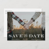 Classic Save the Date Briefkaart (Voorkant / Achterkant)