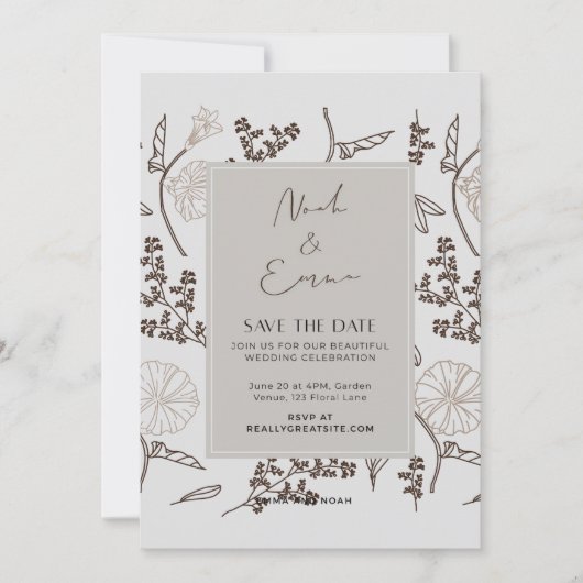 Classic Save the Date Kaart (Voorkant)