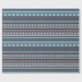 Classic Scandinavian Christmas Sweater Pattern Cadeaupapier (Vlak)