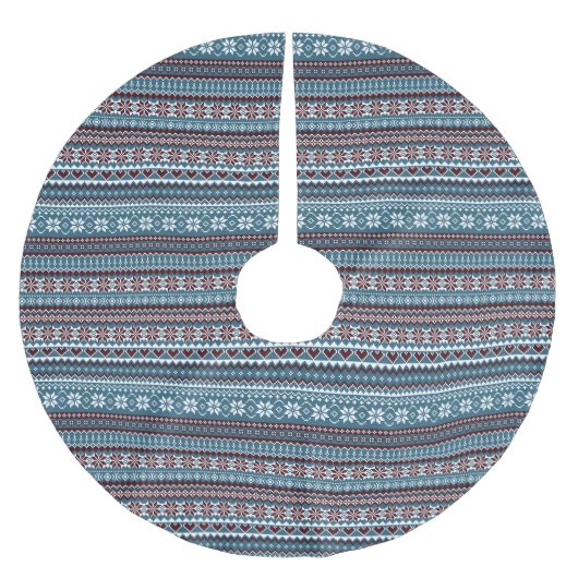 Classic Scandinavian Christmas Sweater Pattern Kerstboom Rok (Voorkant)