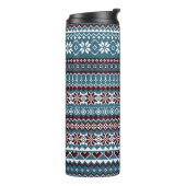Classic Scandinavian Christmas Sweater Pattern Thermosbeker (Gedraaid links)