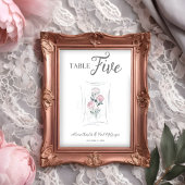 Classic Schattige Bloemen Pioenen Bunch in Grijs & Kaart