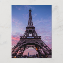 Classic Schattige Eiffeltoren Parijs Frankrijk Fot Briefkaart