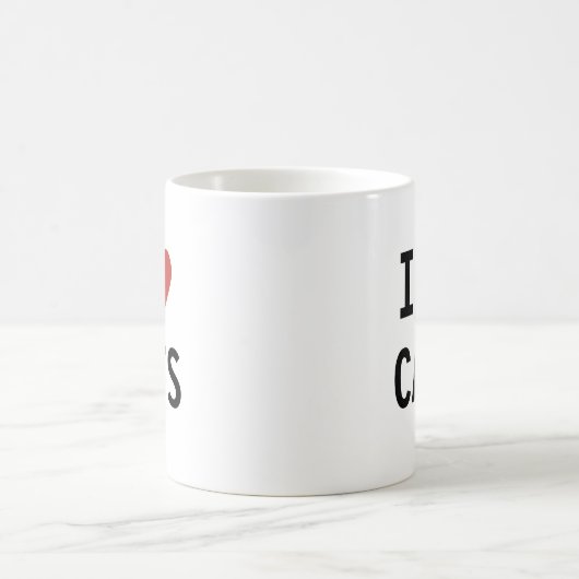 Classic Schattige I Heart Cats Bericht Koffiemok (Center)