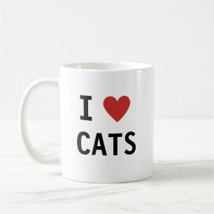 Classic Schattige I Heart Cats Bericht Koffiemok