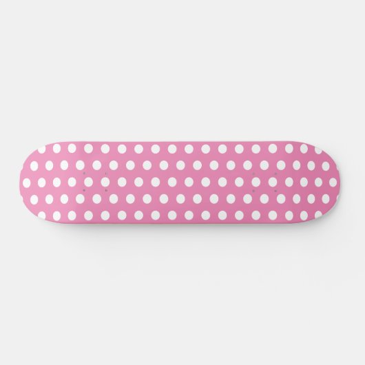 Classic Schattige Polka Dot Roze en Wit Persoonlijk Skateboard (Horizontaal)