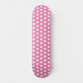 Classic Schattige Polka Dot Roze en Wit Persoonlijk Skateboard (Voorkant)