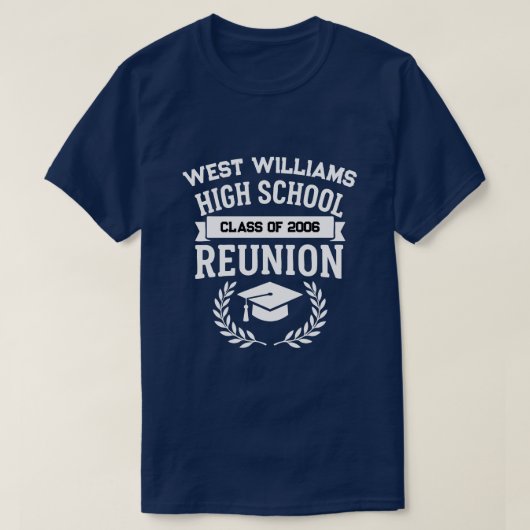 Classic School Name High School Class Reunion  T-shirt (Design voorkant)
