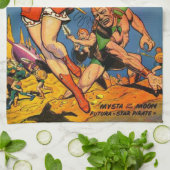 CLASSIC SCI FI COMICS ILLUSTRATIE THEEDOEK (Gevouwen)