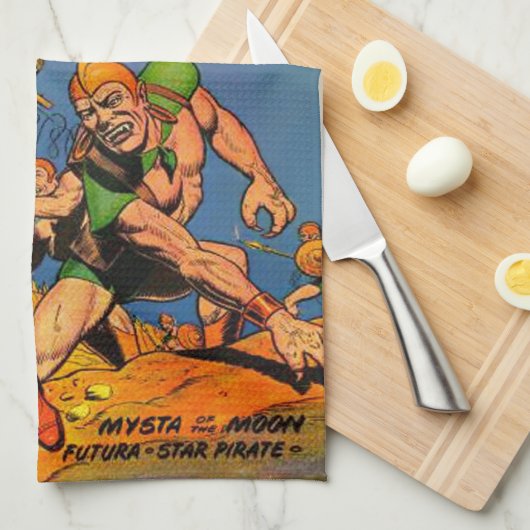 CLASSIC SCI FI COMICS ILLUSTRATIE THEEDOEK (Quarter Fold)