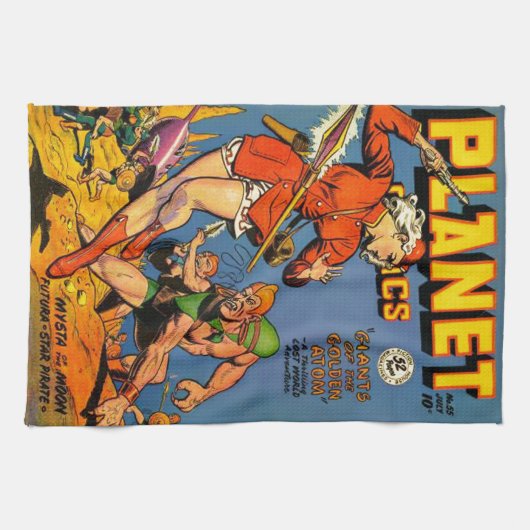 CLASSIC SCI FI COMICS ILLUSTRATIE THEEDOEK (Horizontaal)
