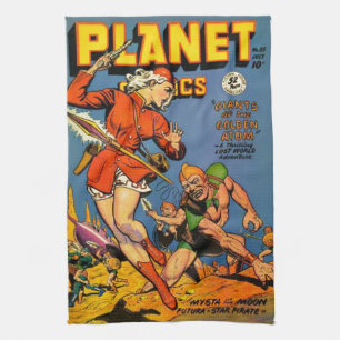 CLASSIC  SCI FI COMICS ILLUSTRATIE THEEDOEK