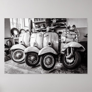 Classic Scooter Poster Paris France