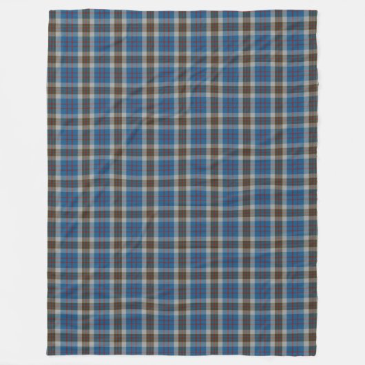 Classic Scottish Clan Thompson Blue Tartan Fleece Deken (Voorkant)