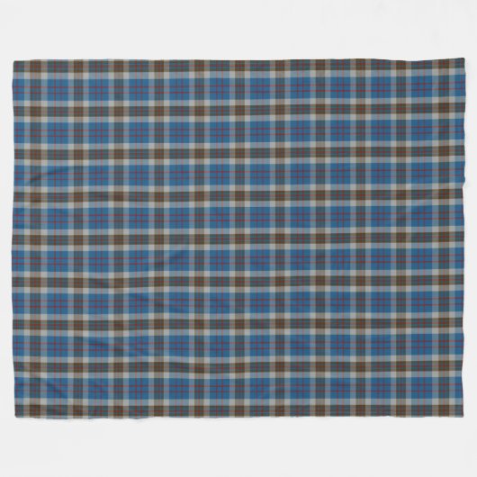 Classic Scottish Clan Thompson Blue Tartan Fleece Deken (Voorkant (Horizontaal))