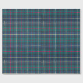 Classic Scottish Hunter Green & Navy Clan Tartan Cadeaupapier (Vlak)