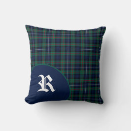 Classic Scottish Robertson Tartan Pset Monogram Kussen