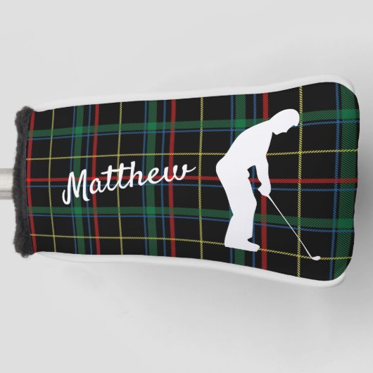 Classic Scottish Tartan Golf Putter Hoesje Golfheadcover (Voorkant)