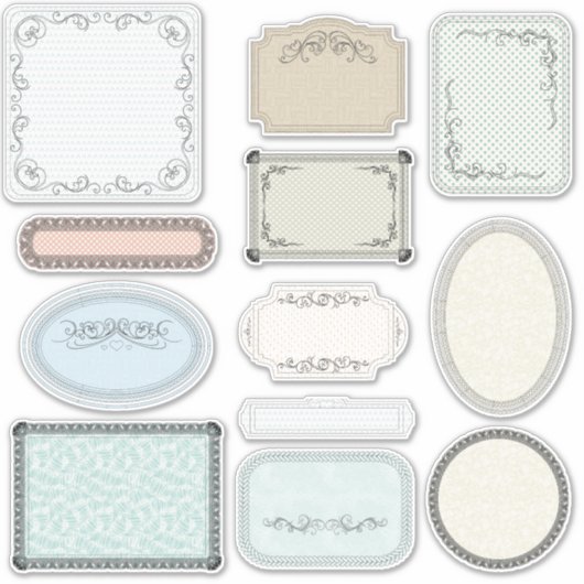 Classic Scrapbook Labels in Earth Tones (Voorkant)