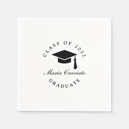 Classic Script Afstuderen servet (Voorkant)