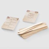 Classic Script BOHO Trouwprogramma en tijdlijn Handwaaier (Niet-gemonteerd)