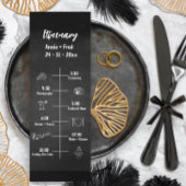 Classic Script bruiloft programma platte Kaart