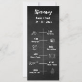 Classic Script bruiloft programma platte Kaart (Voorkant)