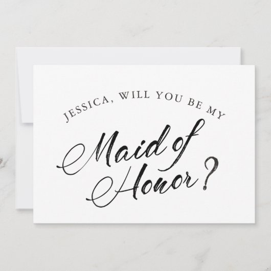 Classic Script Chic Mix & Match Vrijgezellenfeest Kaart (Voorkant)