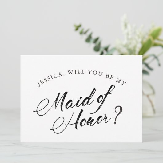 Classic Script Chic Mix & Match Vrijgezellenfeest Kaart (Staand voorkant)