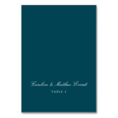 Classic Script Elegant Custom Name Teal Place Card Kaart (Voorkant)